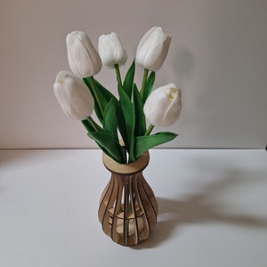 Anyák napjára / pedagógus napra váza tulipánnal - otthon & életmód - dekoráció - asztal és polc dekoráció - asztaldísz - Meska.hu