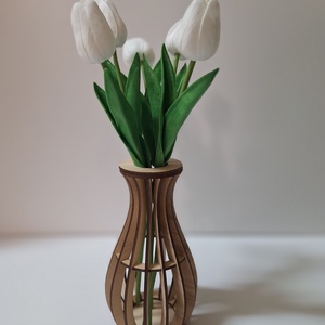 Anyák napjára / pedagógus napra váza tulipánnal - otthon & életmód - dekoráció - asztal és polc dekoráció - asztaldísz - Meska.hu