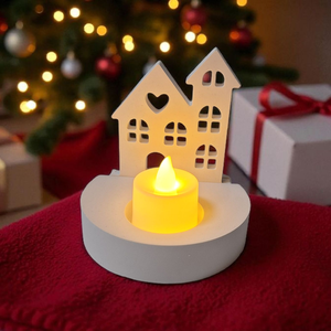 Karácsonyi asztaldekoráció - kerámia mécsestartó - Meska.hu