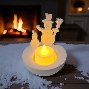 Karácsonyi asztaldekoráció - kerámia mécsestartó - Meska.hu