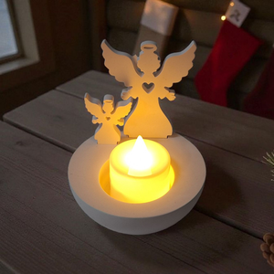 Karácsonyi asztaldekoráció - kerámia mécsestartó - Meska.hu