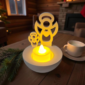 Karácsonyi asztaldekoráció - kerámia mécsestartó - Meska.hu