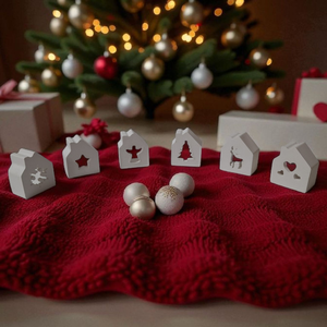 Karácsonyi asztal vagy fali dekoráció - kerámia mécsestartó - karácsony - karácsonyi lakásdekoráció - ünnepi asztaldekoráció - Meska.hu