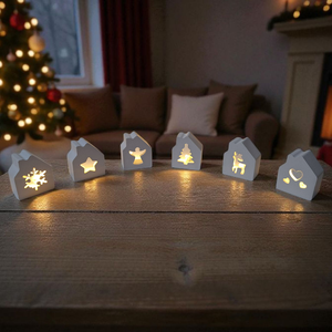 Karácsonyi asztal vagy fali dekoráció - kerámia mécsestartó - karácsony - karácsonyi lakásdekoráció - ünnepi asztaldekoráció - Meska.hu