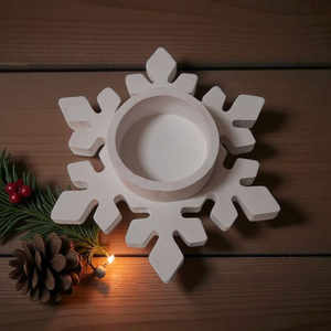 Karácsonyi asztaldekoráció - kerámia mécsestartó - karácsony - karácsonyi lakásdekoráció - ünnepi asztaldekoráció - Meska.hu