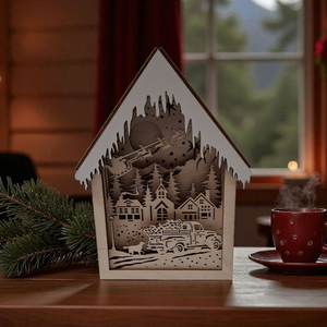 Karácsonyi dísz világítással - karácsony - karácsonyi lakásdekoráció - karácsonyi fénydekoráció - Meska.hu