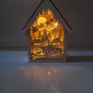 Karácsonyi dísz világítással - karácsony - karácsonyi lakásdekoráció - karácsonyi fénydekoráció - Meska.hu