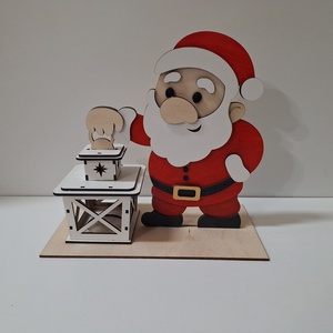 Karácsonyi dísz világítással - Mikulás (télapó) - karácsony - karácsonyi lakásdekoráció - karácsonyi fénydekoráció - Meska.hu