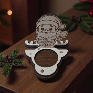 Karácsonyi asztaldekoráció - mécsestartó, Karácsony, Karácsonyi lakásdekoráció, Ünnepi asztaldekoráció, Famegmunkálás, MESKA