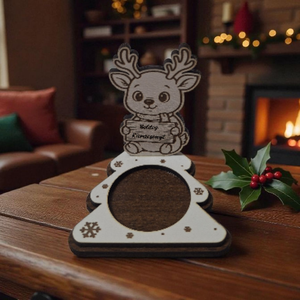 Karácsonyi asztaldekoráció - mécsestartó, Karácsony, Karácsonyi lakásdekoráció, Ünnepi asztaldekoráció, Famegmunkálás, MESKA