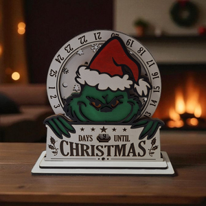 Karácsonyi asztaldekoráció - grincses adventi számláló, Karácsony, Karácsonyi lakásdekoráció, Ünnepi asztaldekoráció, Famegmunkálás, MESKA