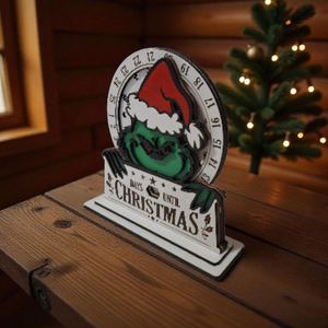 Karácsonyi asztaldekoráció - grincses adventi számláló - karácsony - karácsonyi lakásdekoráció - ünnepi asztaldekoráció - Meska.hu