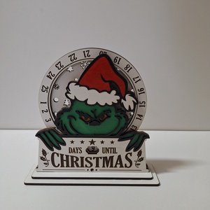 Karácsonyi asztaldekoráció - grincses adventi számláló - karácsony - karácsonyi lakásdekoráció - ünnepi asztaldekoráció - Meska.hu