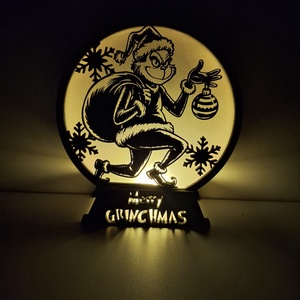 Karácsonyi világítás - Grincs - karácsony - karácsonyi lakásdekoráció - karácsonyi fénydekoráció - Meska.hu