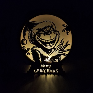 Karácsonyi világítás - Grincs - karácsony - karácsonyi lakásdekoráció - karácsonyi fénydekoráció - Meska.hu