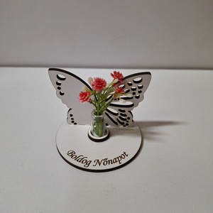 Pillangós nőnapi asztaldísz - otthon & életmód - dekoráció - virágdekoráció - virágdíszek - asztali virágdísz - Meska.hu