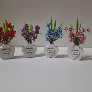 Virág formájú nőnapi asztaldísz - otthon & életmód - virágdekoráció - virágdíszek - asztali virágdísz - Meska.hu