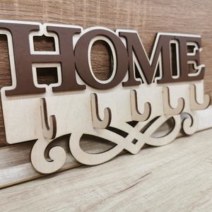 Home fali kulcstartó, Otthon & Életmód, Dekoráció, Fali és függő dekoráció, Fali kulcstartó, Famegmunkálás, Festett tárgyak, MESKA
