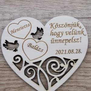 Esküvői hűtőmágnes - esküvő - emlék & ajándék - köszönőajándék - Meska.hu