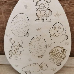Húsvéti festhető kirakós tojás - Meska.hu