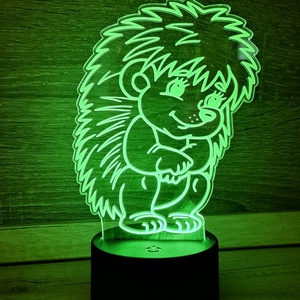 Led lámpa süni , Otthon & Életmód, Lámpa, Hangulatlámpa, Gravírozás, pirográfia, MESKA