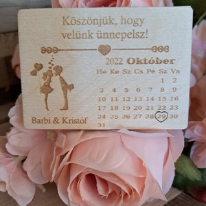 Esküvői hűtőmágnes, Esküvő, Emlék & Ajándék, Köszönőajándék, Famegmunkálás, MESKA