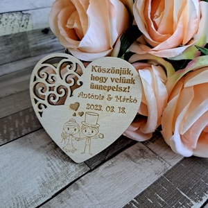 Esküvői mágneses köszönő ajándék  - esküvő - emlék & ajándék - köszönőajándék - Meska.hu