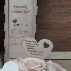 Esküvői köszönő ajándék szett szülőknek , Esküvő, Emlék & Ajándék, Szülőköszöntő ajándék, Famegmunkálás, MESKA