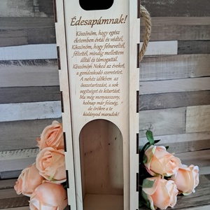 Esküvői köszönő ajándék bortartó , Esküvő, Emlék & Ajándék, Köszönőajándék, Famegmunkálás, MESKA