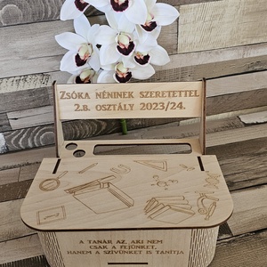Iskolapad asztali rendező - otthon & életmód - papír, írószer - tolltartó & ceruzatekercs - Meska.hu