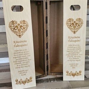 Esküvői 1 pár köszönő ajándék bortartó - esküvő - emlék & ajándék - köszönőajándék - Meska.hu