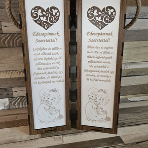 Esküvői 1 pár köszönő ajándék bortartó - esküvő - emlék & ajándék - köszönőajándék - Meska.hu