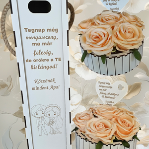 Esküvői köszönő ajándék szett szülőknek , Esküvő, Emlék & Ajándék, Szülőköszöntő ajándék, Famegmunkálás, MESKA