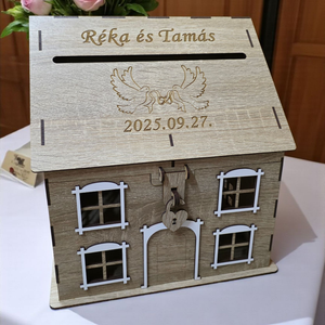 Esküvői pénzgyűjtő házikó - esküvő - emlék & ajándék - doboz - Meska.hu Esküvői pénzgyűjtő házikó - esküvő - emlék & ajándék - doboz - Meska.hu