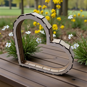 Szív alakú díszíthető alap - Meska.hu