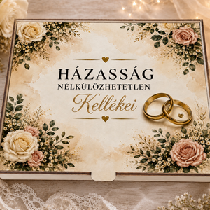 A házasság nélkülözhetetlen kellékei doboz  - Meska.hu