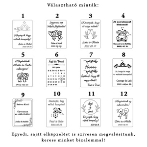 Gravírozott, fa köszönőajándék, hűtőmágnes - esküvő - emlék & ajándék - köszönőajándék - Meska.hu
