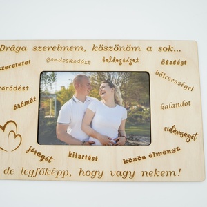 Egyedi fa képkeret nemcsak Valentin napra - otthon & életmód - dekoráció - asztal és polc dekoráció - asztaldísz - Meska.hu