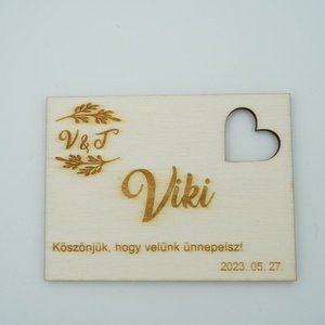 Névre szóló ültetőkártya, köszönőajándék, hűtőmágnes - esküvő - emlék & ajándék - köszönőajándék - Meska.hu