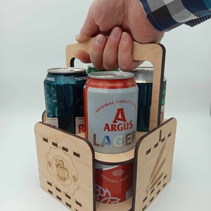 Sörtartó fa doboz, sörtartó rekesz, egyedileg gravírozva, bármilyen alkalomra - Meska.hu