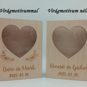 Egyedi gravírozott fa doboz homokceremóniára, homokceremónia szett - esküvő - emlék & ajándék - nászajándék - ceremónia szett - Meska.hu