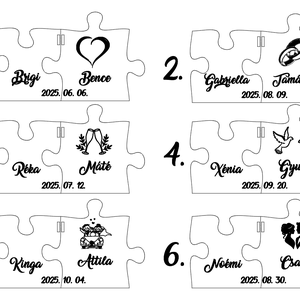 Puzzle lakatceremónia szett talppal - esküvő - emlék & ajándék - nászajándék - ceremónia szett - Meska.hu
