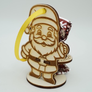 Fa talpas Mikulás ajándék dísz akár szaloncukorral együtt is , Karácsony, Mikulás, Mikulás ajándékok, Gravírozás, pirográfia, MESKA