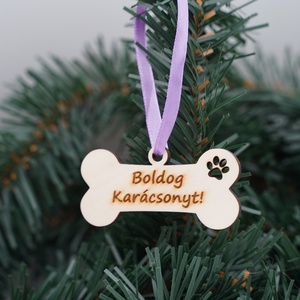 Gazdiknak gravírozott, fa karácsonyfadísz - karácsony - karácsonyi lakásdekoráció - karácsonyfadíszek - Meska.hu