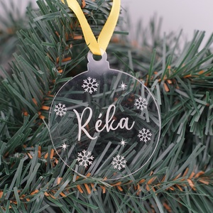 Plexire gravírozott karácsonyfadísz - karácsony - karácsonyi lakásdekoráció - karácsonyfadíszek - Meska.hu