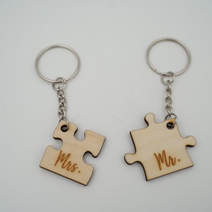 Puzzle,  páros fa kulcstartó , Táska & Tok, Kulcstartó & Táskadísz, Kulcstartó, Gravírozás, pirográfia, MESKA