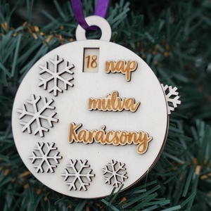 Karácsony-váró fa visszaszámláló - karácsony - karácsonyi lakásdekoráció - karácsonyfadíszek - Meska.hu