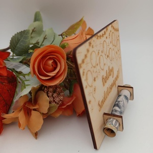 Stílusos pénzátadó fa táblácska - otthon & életmód - papír, írószer - ajándékozás kellékei - pénzátadó doboz - Meska.hu