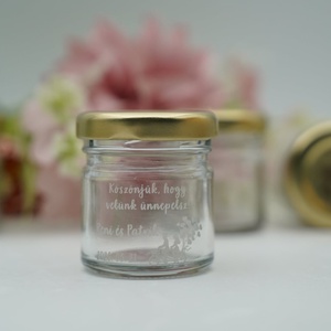 Gravírozott kis üveg + tető - kellékek & szerszámok - díszíthető tárgyak - üveg - Meska.hu