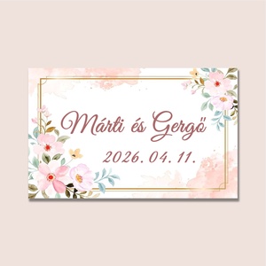Esküvői matrica téglalap alalú - otthon & életmód - papír, írószer - matrica, matrica csomag - Meska.hu
